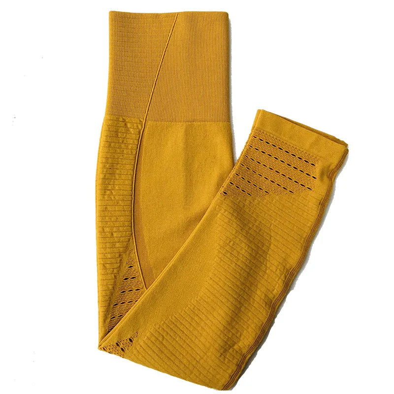 Summer Yellow Gym Leggings