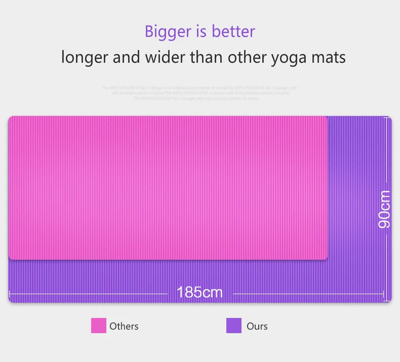 185*90cm Enlarged Yoga Mat 15mm