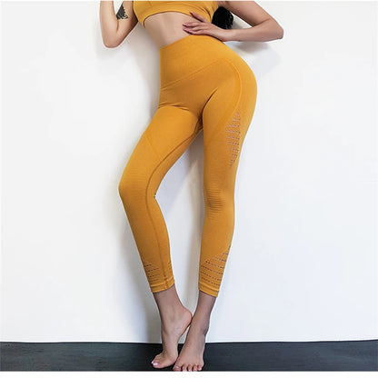 Summer Yellow Gym Leggings