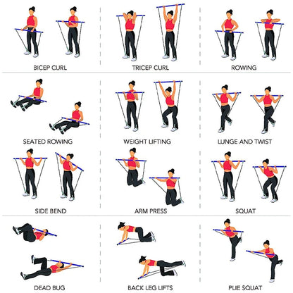 Splicing Portable Pilates Bar Yoga Pole