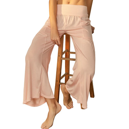 Yoga Pants Women Rib Loose Casual