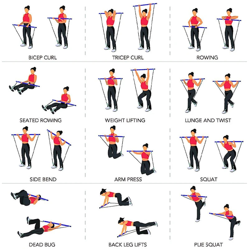 Splicing Portable Pilates Bar Yoga Pole