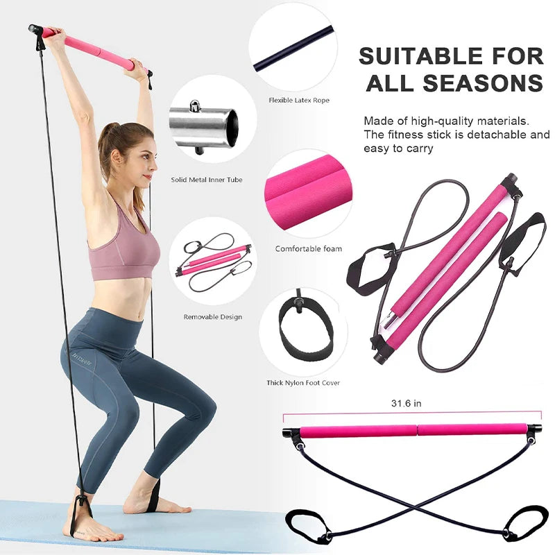 Splicing Portable Pilates Bar Yoga Pole